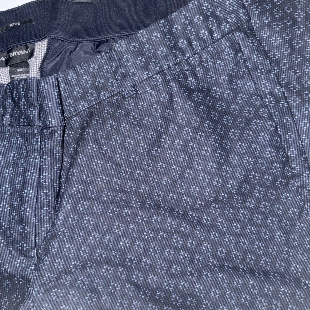 Lane‎ Bryant Womens Pants Blue 24 Petite Geometric Print Cropped Business Casual - Picture 5 of 8